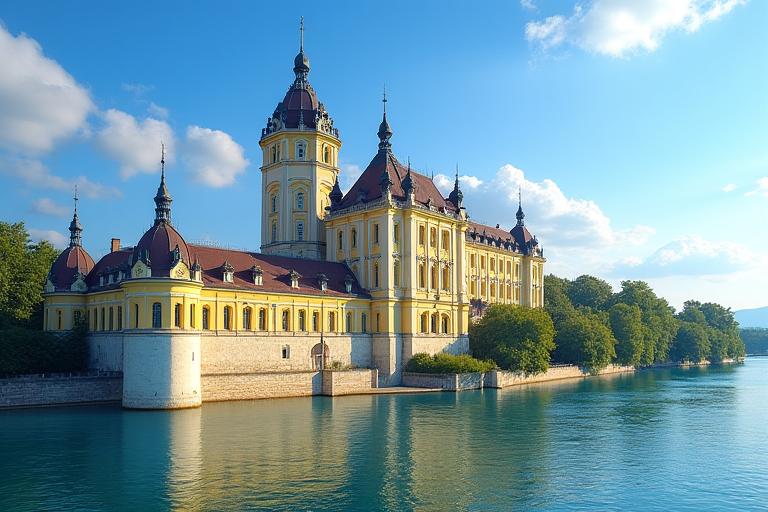 Das barocke Stift Melk thront über der Donau.